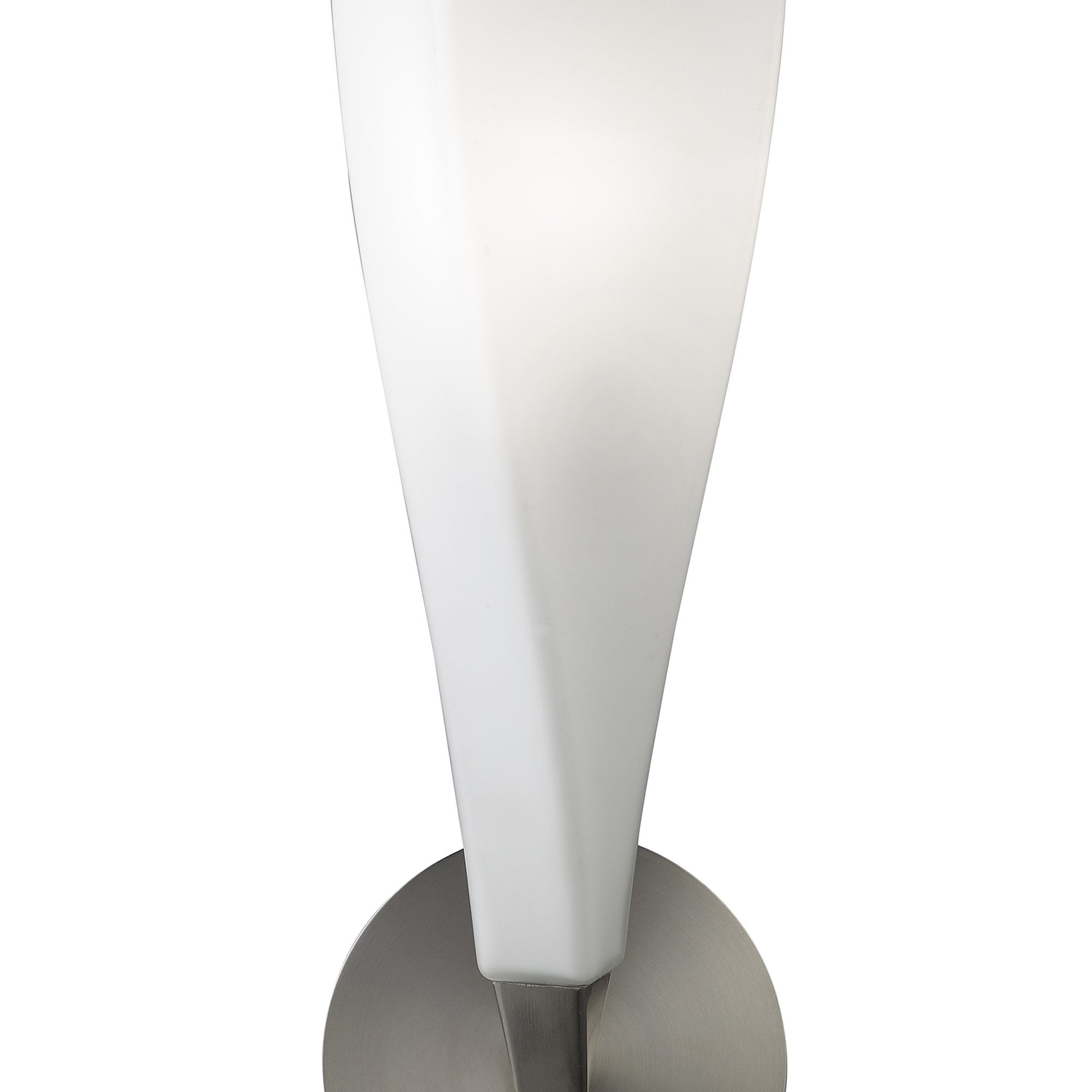 M3574/S Neo Wall Lamp Switched 1 Light E27 Satin Nickel/Frosted White Glass