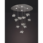 M5900 Nido Pendant 90cm Round 10 + 4 Lights 60W + 20W LED Chrome