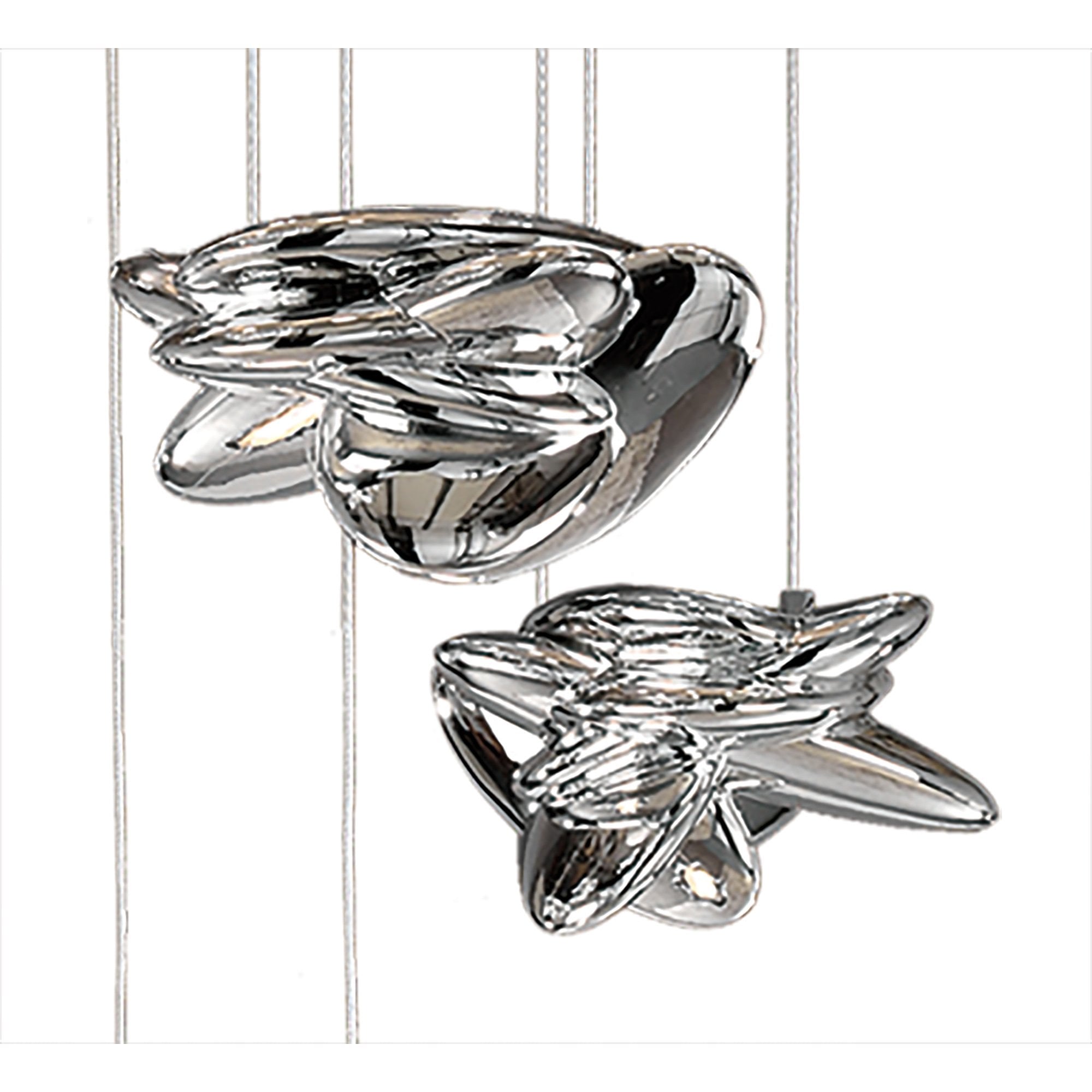 M5900 Nido Pendant 90cm Round 10 + 4 Lights 60W + 20W LED Chrome