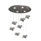 M5901 Nido Pendant 75cm Round 7 + 4 Lights 42W + 20W LED Chrome