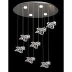 M5901 Nido Pendant 75cm Round 7 + 4 Lights 42W + 20W LED Chrome