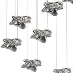 M5901 Nido Pendant 75cm Round 7 + 4 Lights 42W + 20W LED Chrome