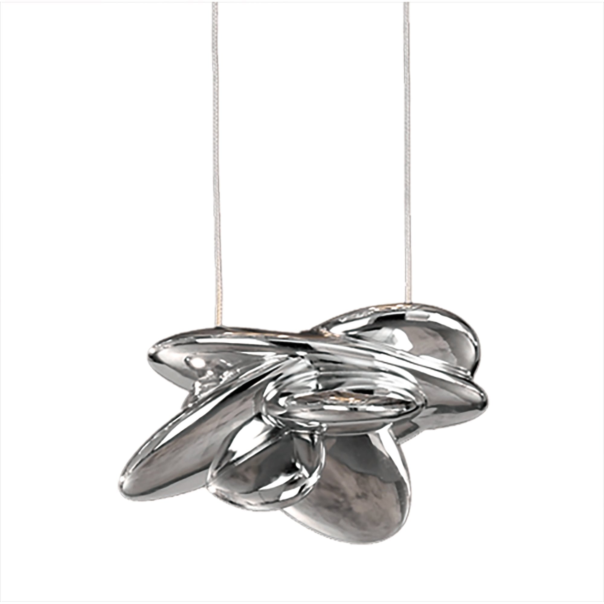 M5901 Nido Pendant 75cm Round 7 + 4 Lights 42W + 20W LED Chrome