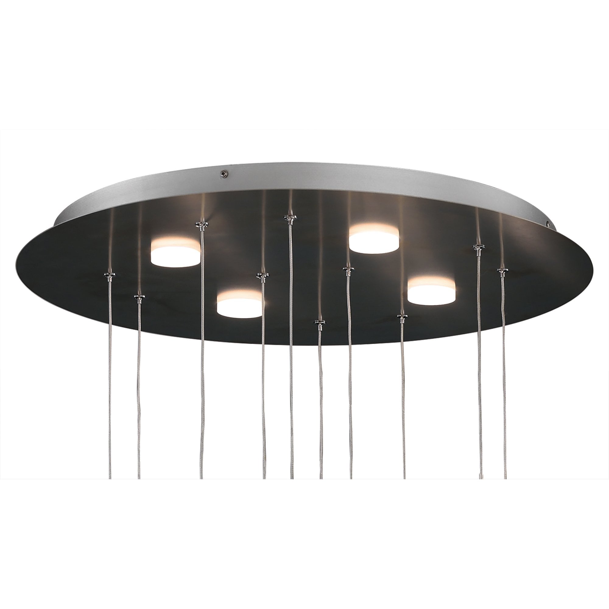 M5902 Nido Pendant 62cm Round 5 + 4 Lights 30W + 20W LED Chrome