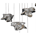 M5902 Nido Pendant 62cm Round 5 + 4 Lights 30W + 20W LED Chrome