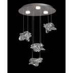 M5903 Nido Pendant 45cm Round 4 + 2 Lights 24W + 10W LED Chrome