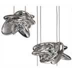 M5903 Nido Pendant 45cm Round 4 + 2 Lights 24W + 10W LED Chrome