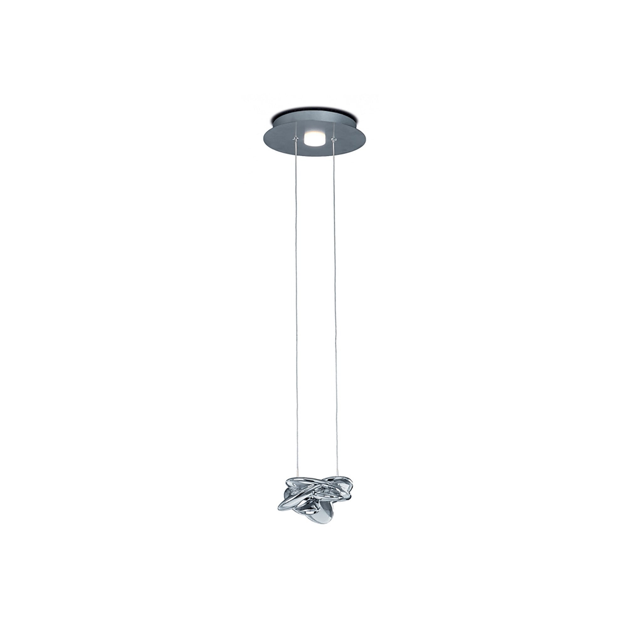M5904 Nido Pendant 25cm Round 1 + 1 Lights 6W + 5W LED Chrome