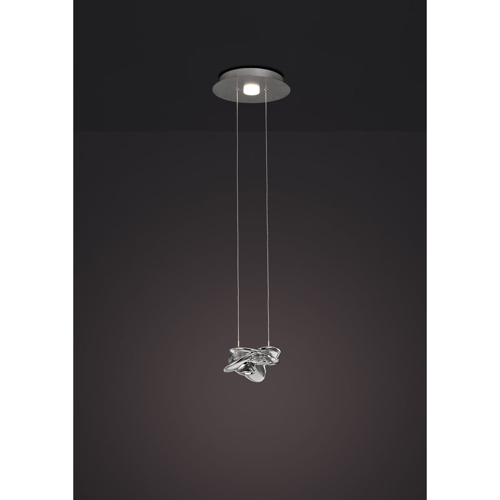 M5904 Nido Pendant 25cm Round 1 + 1 Lights 6W + 5W LED Chrome