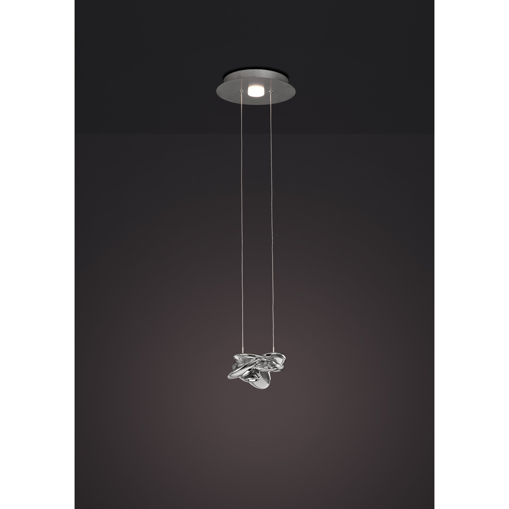 M5904 Nido Pendant 25cm Round 1 + 1 Lights 6W + 5W LED Chrome
