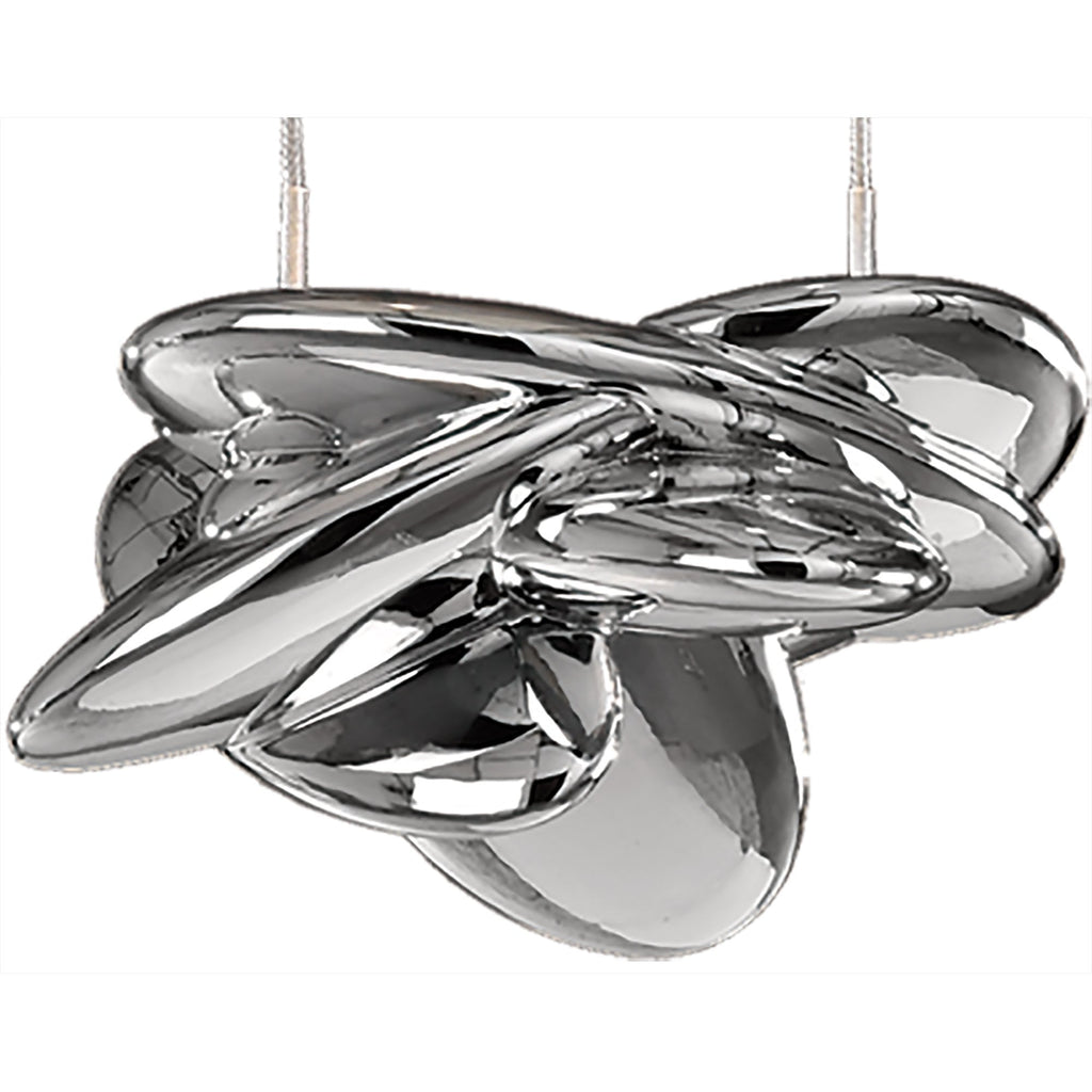 M5904 Nido Pendant 25cm Round 1 + 1 Lights 6W + 5W LED Chrome