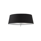 M1909/BS Ninette Flush Ceiling 4 Light E27 Polished Chrome Black Shade