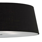 M1909/BS Ninette Flush Ceiling 4 Light E27 Polished Chrome Black Shade