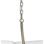 M1920 Ninette Pendant 3 Arm 6 Light E14 Antique Brass Ivory White Shades