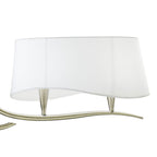 M1921 Ninette Linear Pendant 2 Arm 4 Light E14 Antique Brass Ivory White Shades