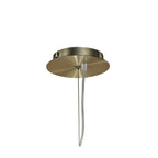 M1922 Ninette Pendant 4 Light E27 Antique Brass Ivory White Shades