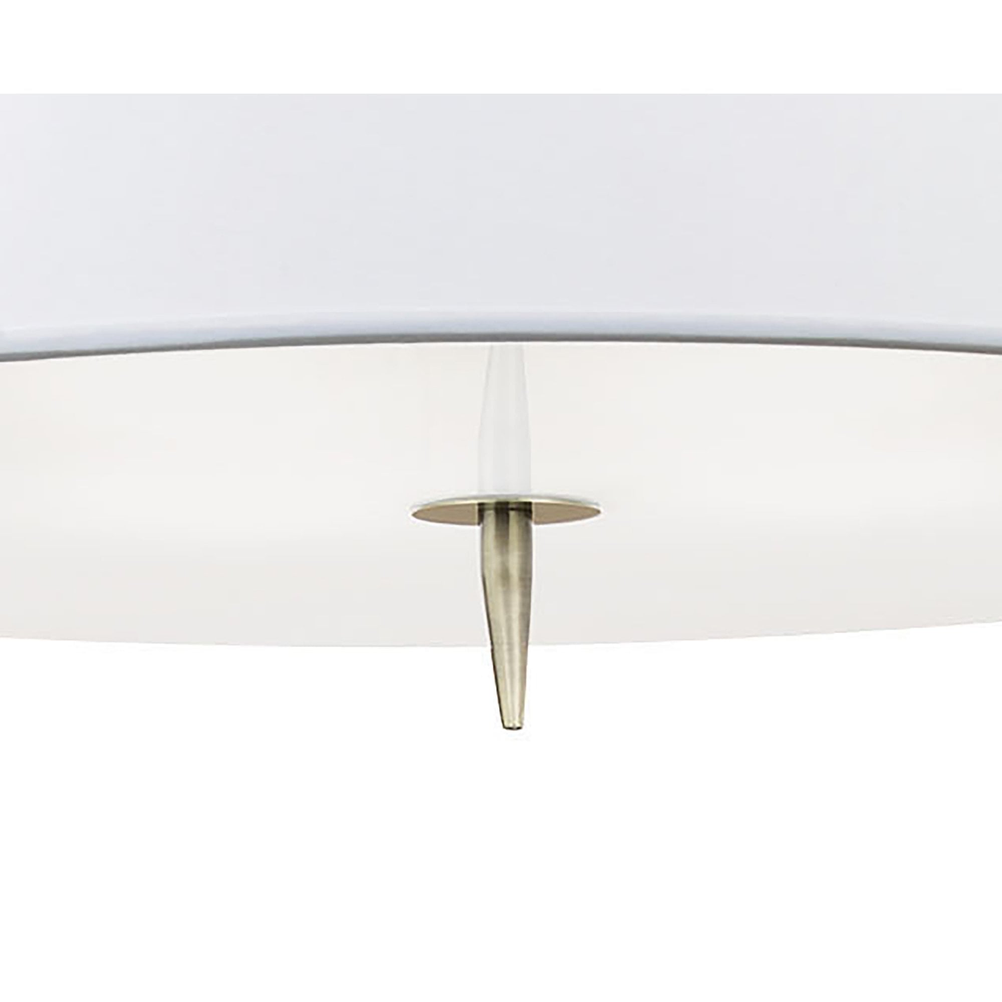 M1922 Ninette Pendant 4 Light E27 Antique Brass Ivory White Shades