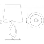 M1925 Ninette Table Lamp 1 Light E14 Small Antique Brass Ivory White Shade