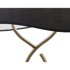 M1926/BS Ninette Table Lamp 2 Light E14 Large Antique Brass Black Shade