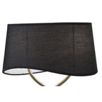 M1926/BS Ninette Table Lamp 2 Light E14 Large Antique Brass Black Shade
