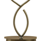 M1926 Ninette Table Lamp 2 Light E14 Large Antique Brass Ivory White Shade