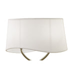 M1926 Ninette Table Lamp 2 Light E14 Large Antique Brass Ivory White Shade