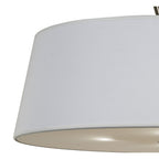 M1928 Ninette Semi Flush 4 Light E27 Antique Brass Ivory White Shade (S)