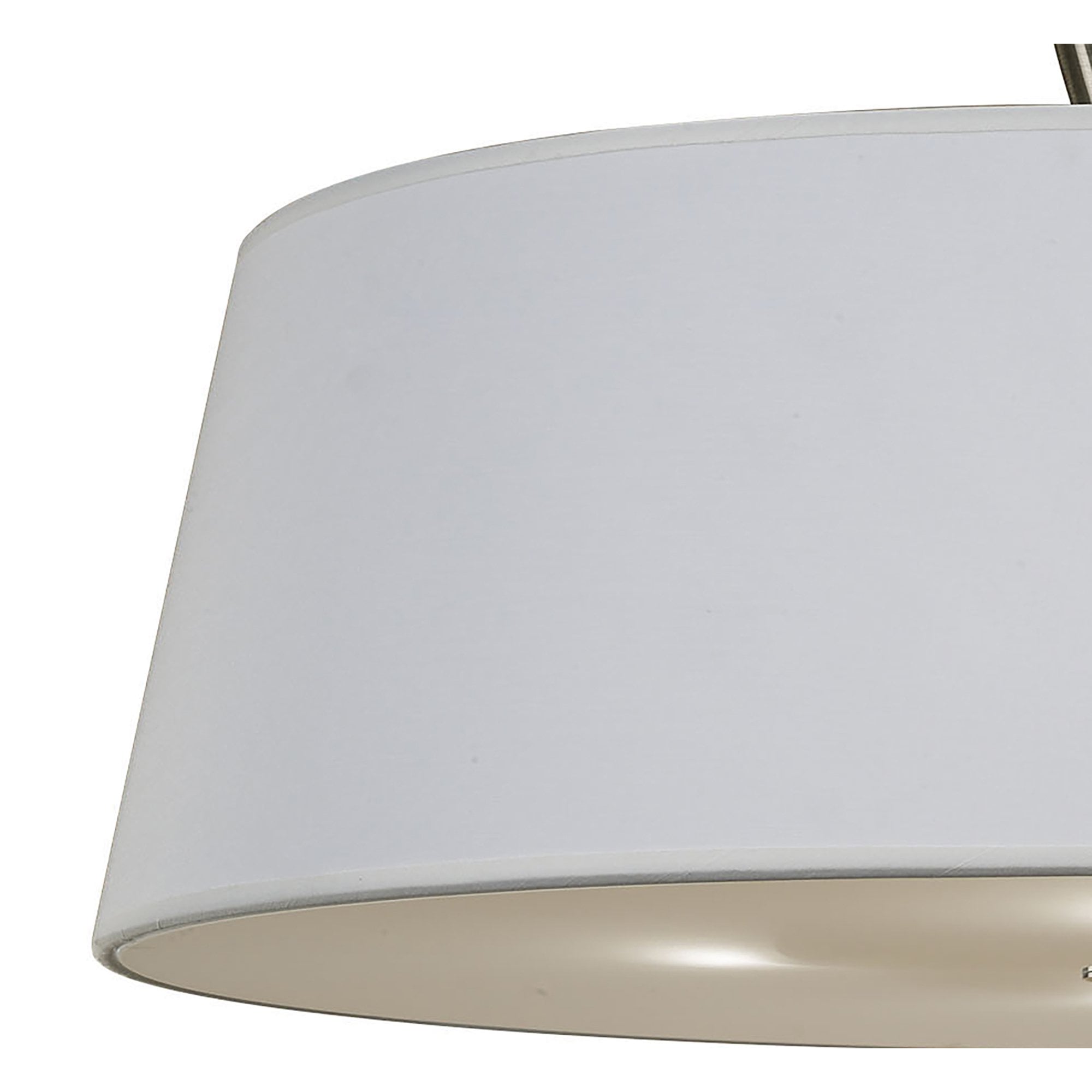 M1928 Ninette Semi Flush 4 Light E27 Antique Brass Ivory White Shade (S)