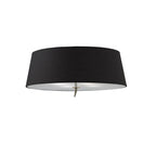 M1929/BS Ninette Ceiling 4 Light E27 Antique Brass Black Shade