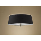 M1929/BS Ninette Ceiling 4 Light E27 Antique Brass Black Shade