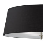 M1929/BS Ninette Ceiling 4 Light E27 Antique Brass Black Shade