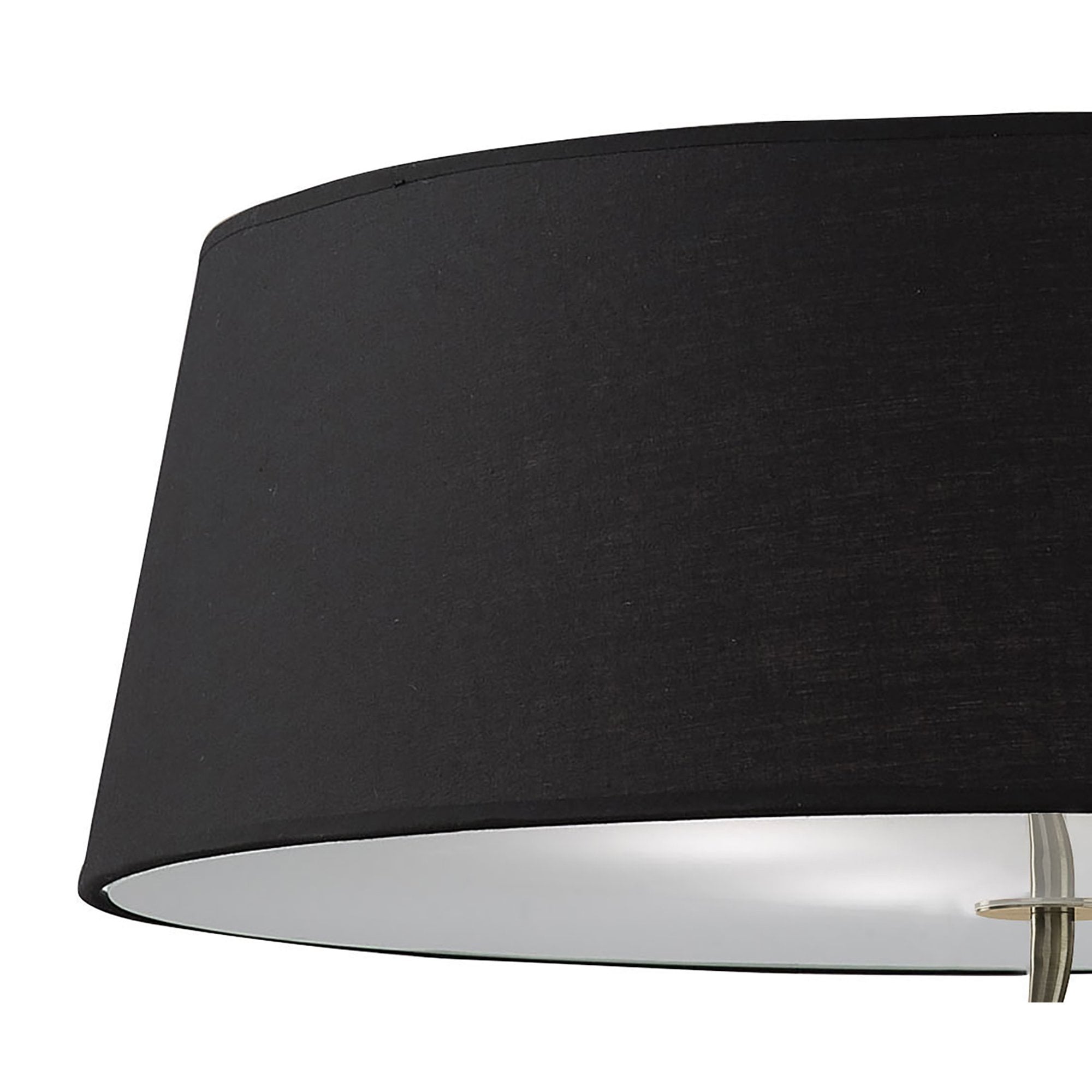 M1929/BS Ninette Ceiling 4 Light E27 Antique Brass Black Shade