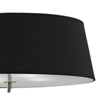 M1929/BS Ninette Ceiling 4 Light E27 Antique Brass Black Shade