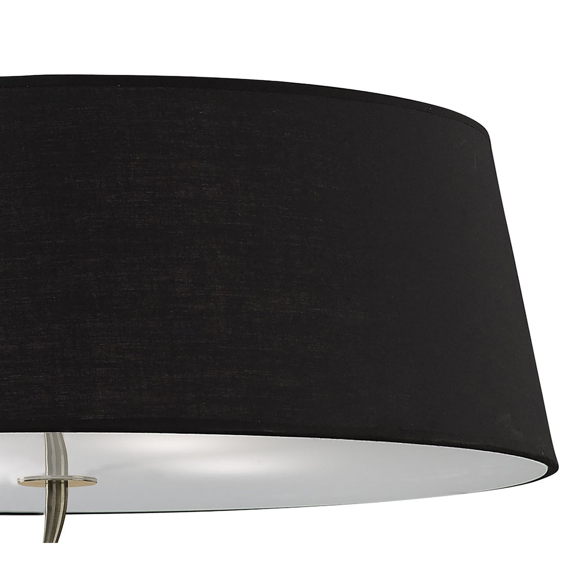 M1929/BS Ninette Ceiling 4 Light E27 Antique Brass Black Shade