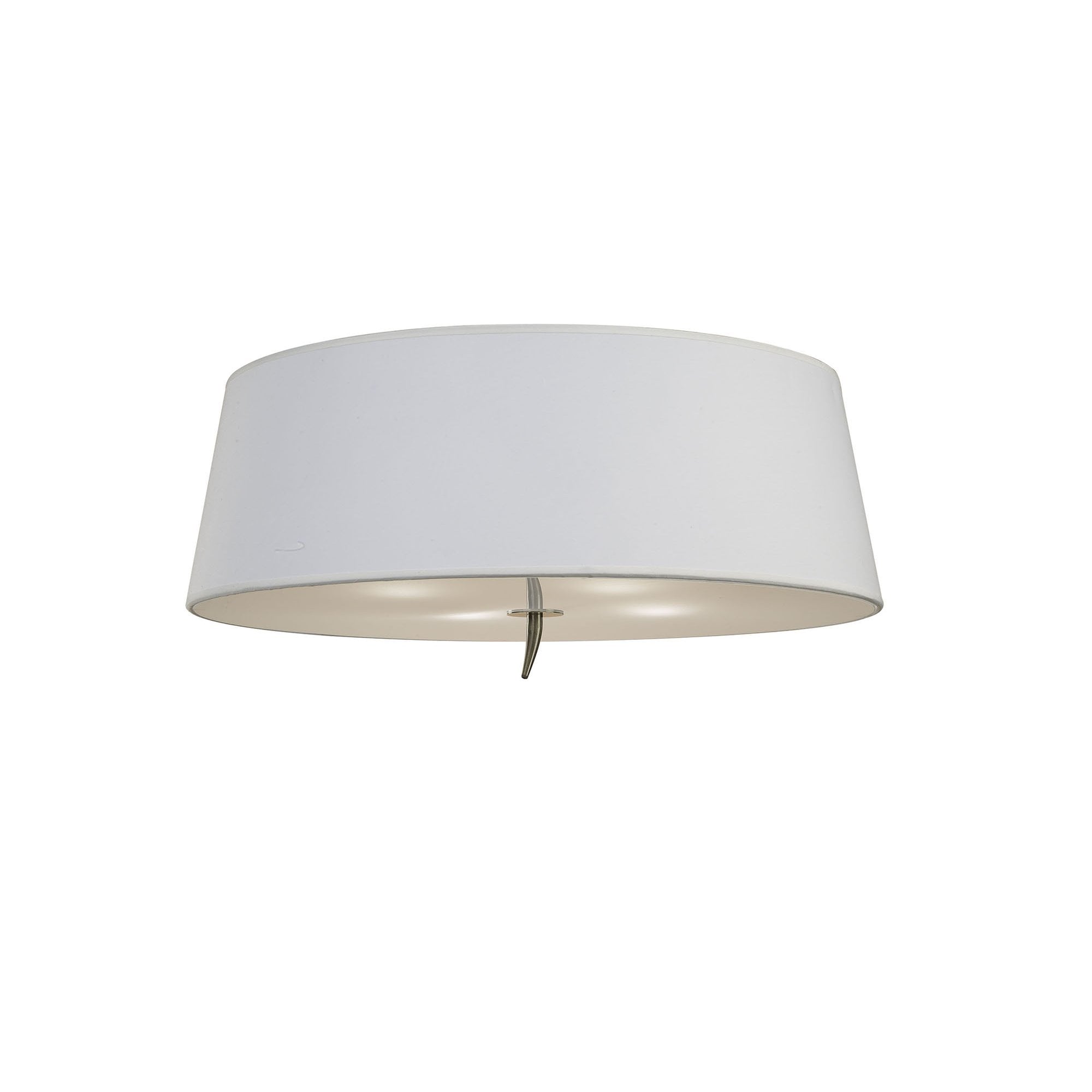 M1929 Ninette Flush Ceiling 4 Light E27 Antique Brass Ivory White Shade