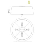 M1929 Ninette Flush Ceiling 4 Light E27 Antique Brass Ivory White Shade