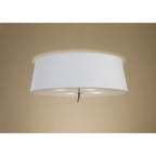 M1929 Ninette Flush Ceiling 4 Light E27 Antique Brass Ivory White Shade