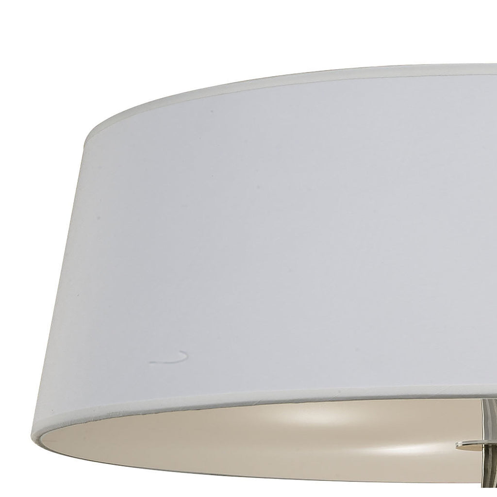 M1929 Ninette Flush Ceiling 4 Light E27 Antique Brass Ivory White Shade