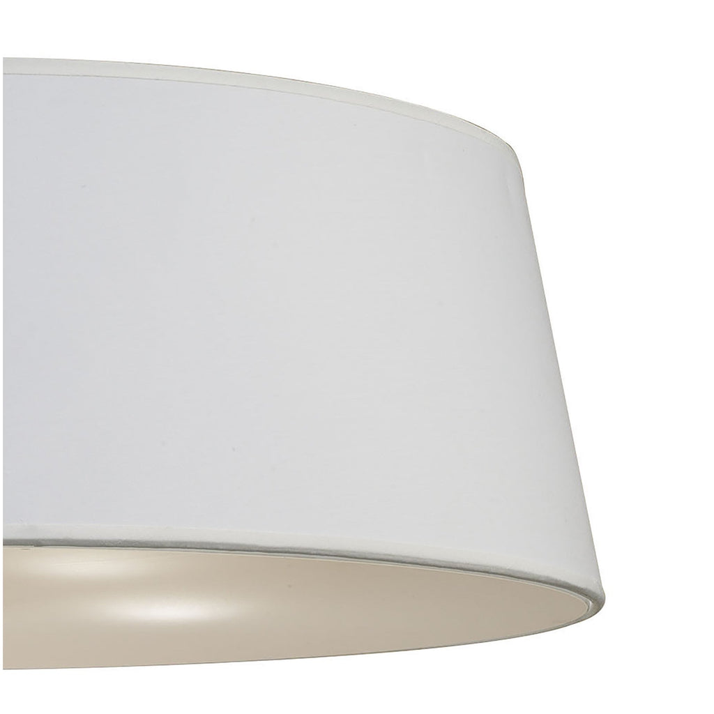 M1929 Ninette Flush Ceiling 4 Light E27 Antique Brass Ivory White Shade