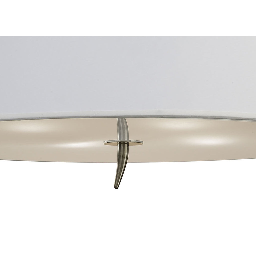 M1929 Ninette Flush Ceiling 4 Light E27 Antique Brass Ivory White Shade