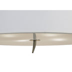 M1929 Ninette Flush Ceiling 4 Light E27 Antique Brass Ivory White Shade