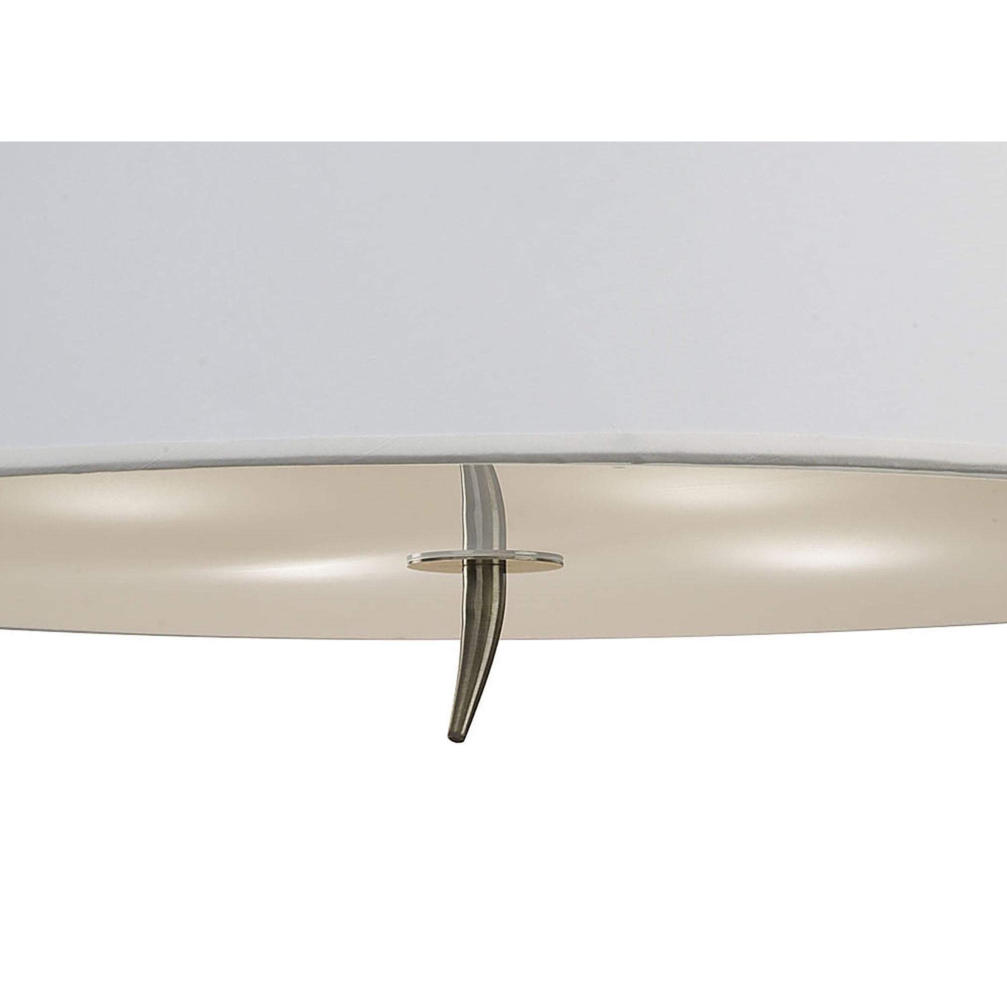M1929 Ninette Flush Ceiling 4 Light E27 Antique Brass Ivory White Shade