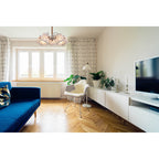 M5462 Nordica II Position Switched Wall Light USB Socket 1 Light White/Beech White Shade