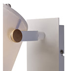 M5462 Nordica II Position Switched Wall Light USB Socket 1 Light White/Beech White Shade