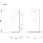 M5463 Nordica II Position Switched Wall Light USB Socket LED White/Beech