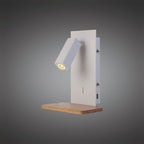 M5463 Nordica II Position Switched Wall Light USB Socket LED White/Beech