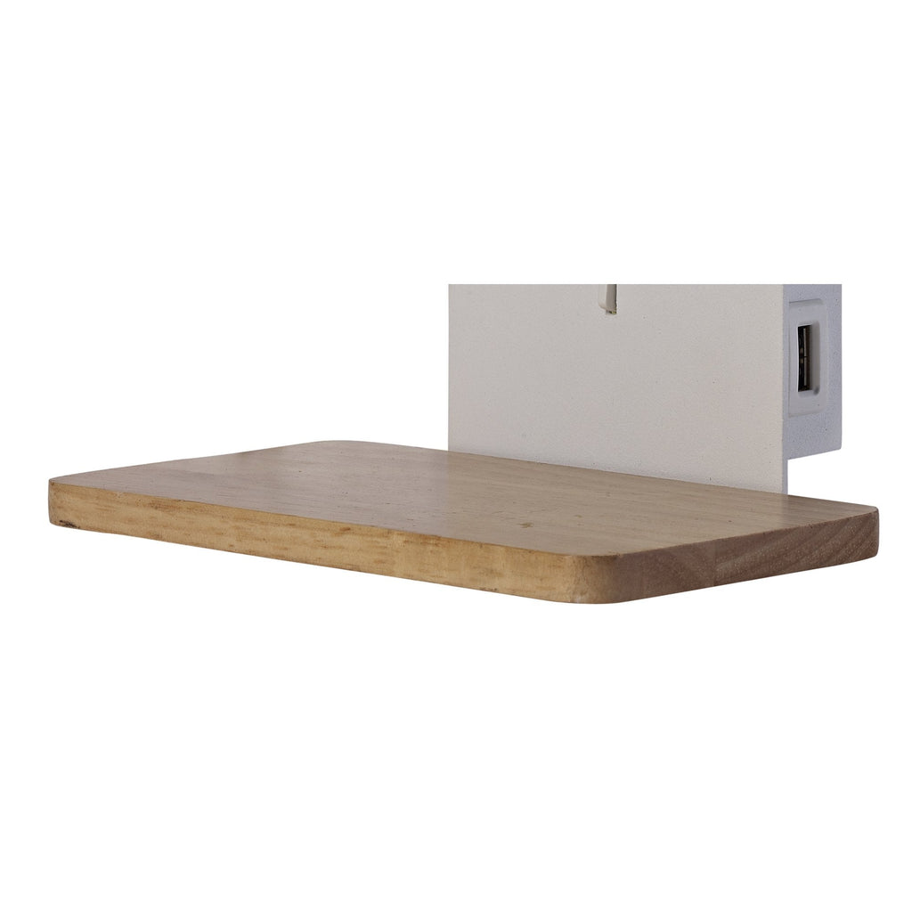 M5463 Nordica II Position Switched Wall Light USB Socket LED White/Beech
