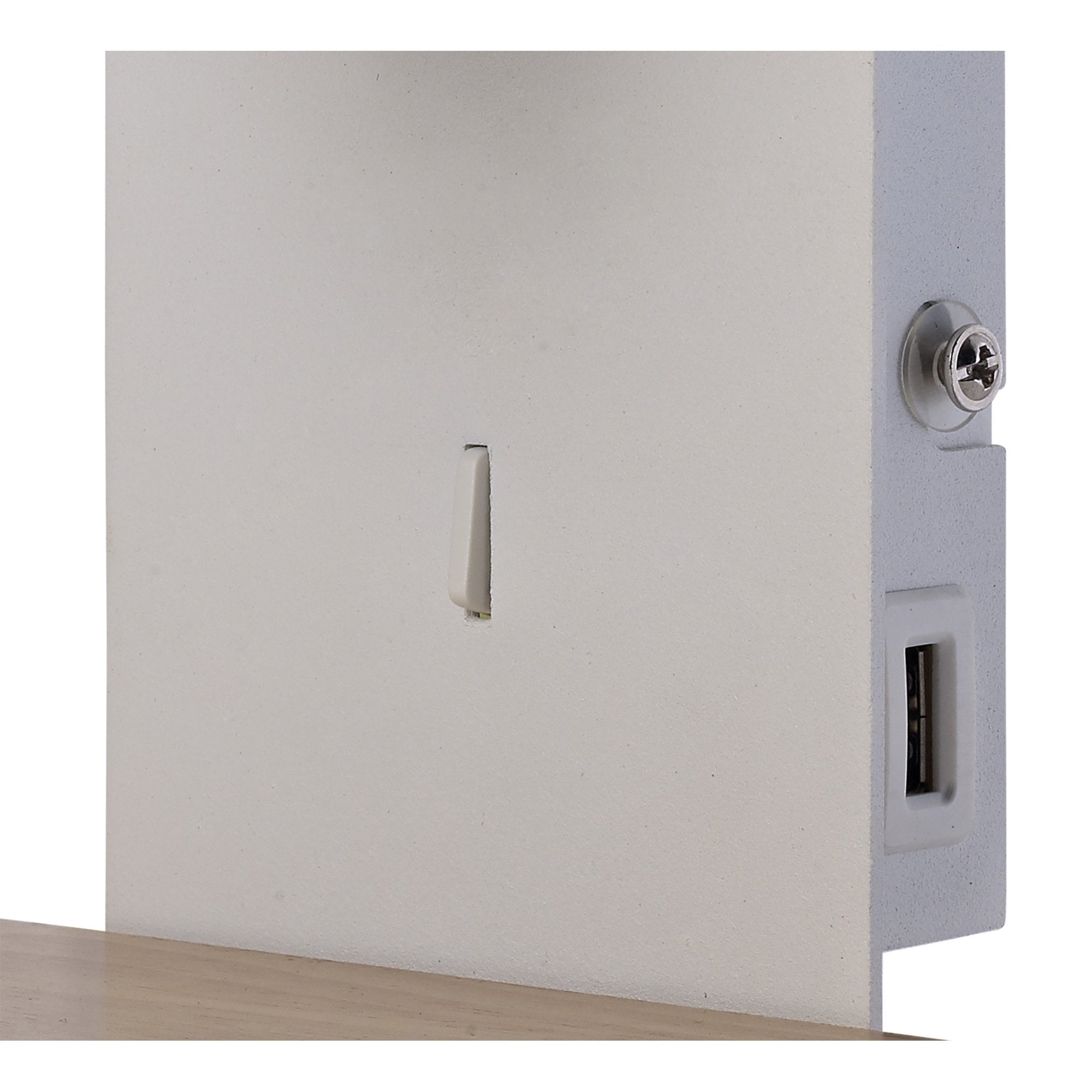 M5463 Nordica II Position Switched Wall Light USB Socket LED White/Beech