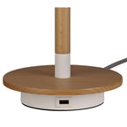 M5464 Nordica II Table Lamp USB Socket 1 Light White/Beech White Shade
