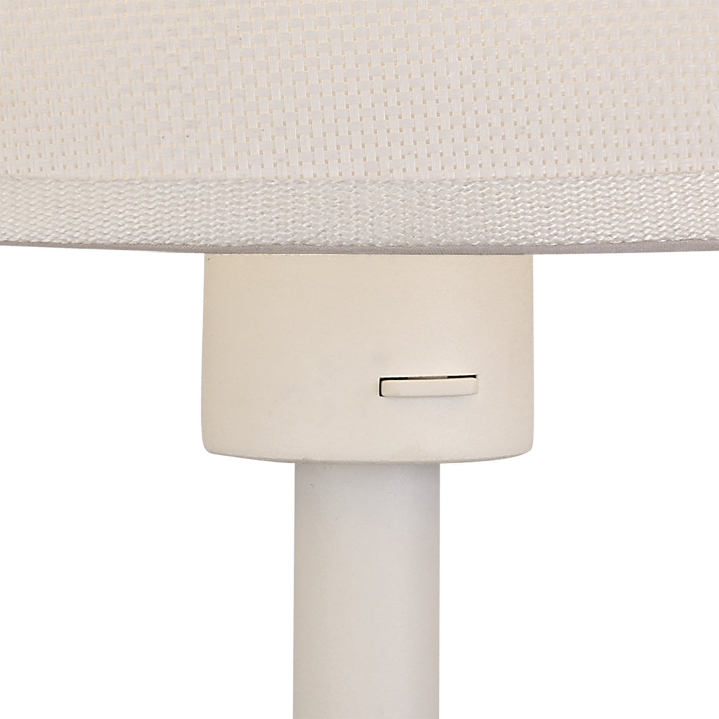 M5464 Nordica II Table Lamp USB Socket 1 Light White/Beech White Shade